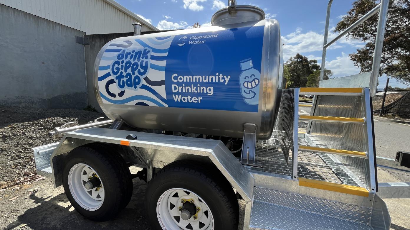 Our new community emergency water trailer.