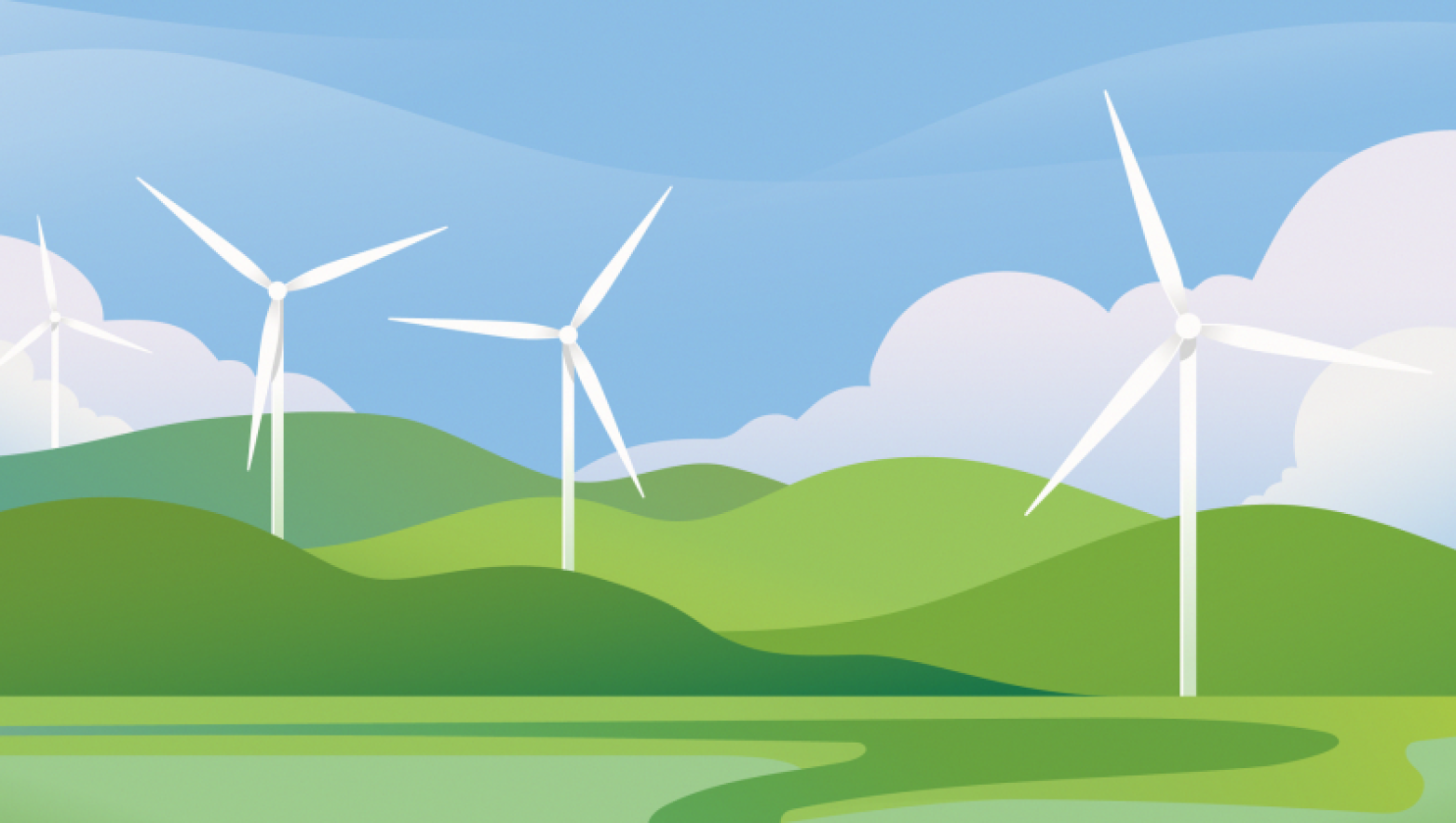 cartoon image of windfarm.